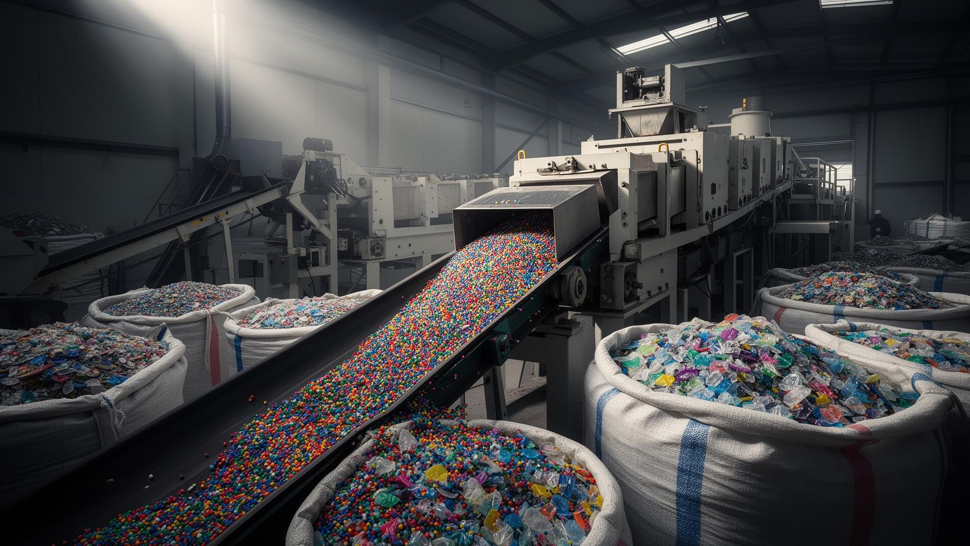 Linha industrial de recuperação de resinas plásticas da Seles Industria